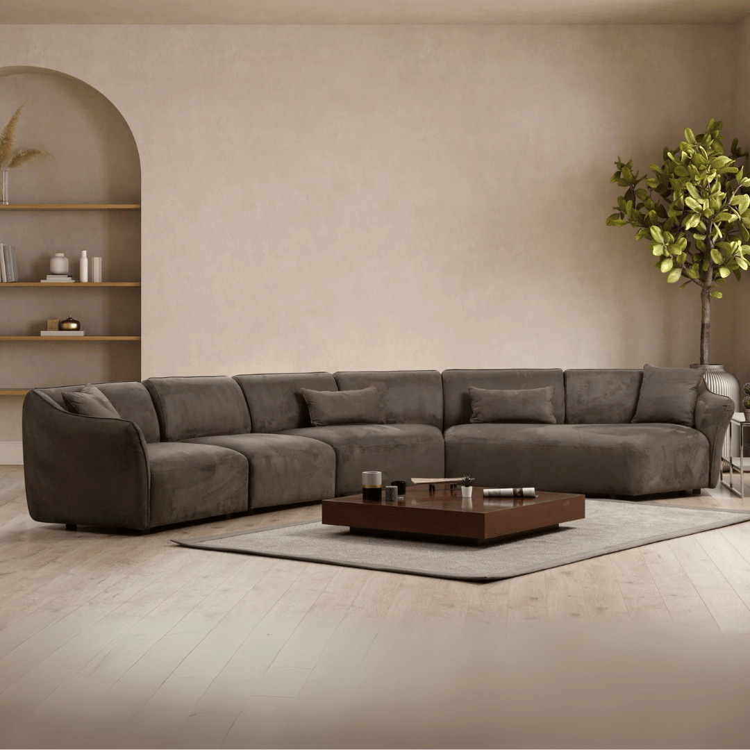 Canapé d'angle XL Mentis Brun