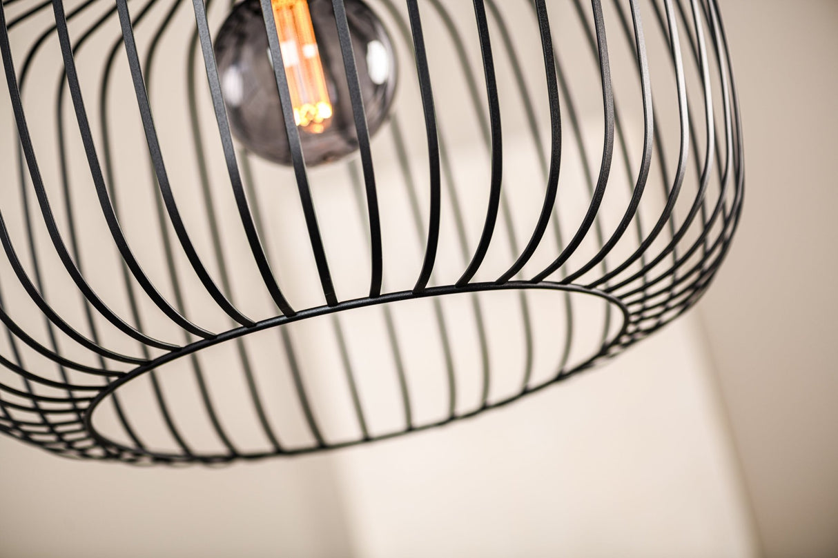 Suspension industrielle Ursul Noir Métal 1 lumière Ø55 cm