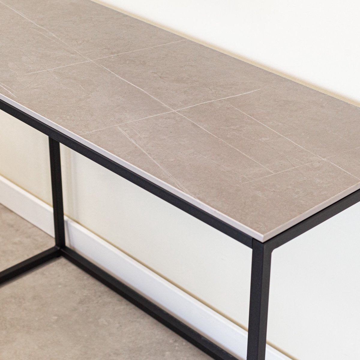 Table de coiffure fien marbre gris 100x40 cm