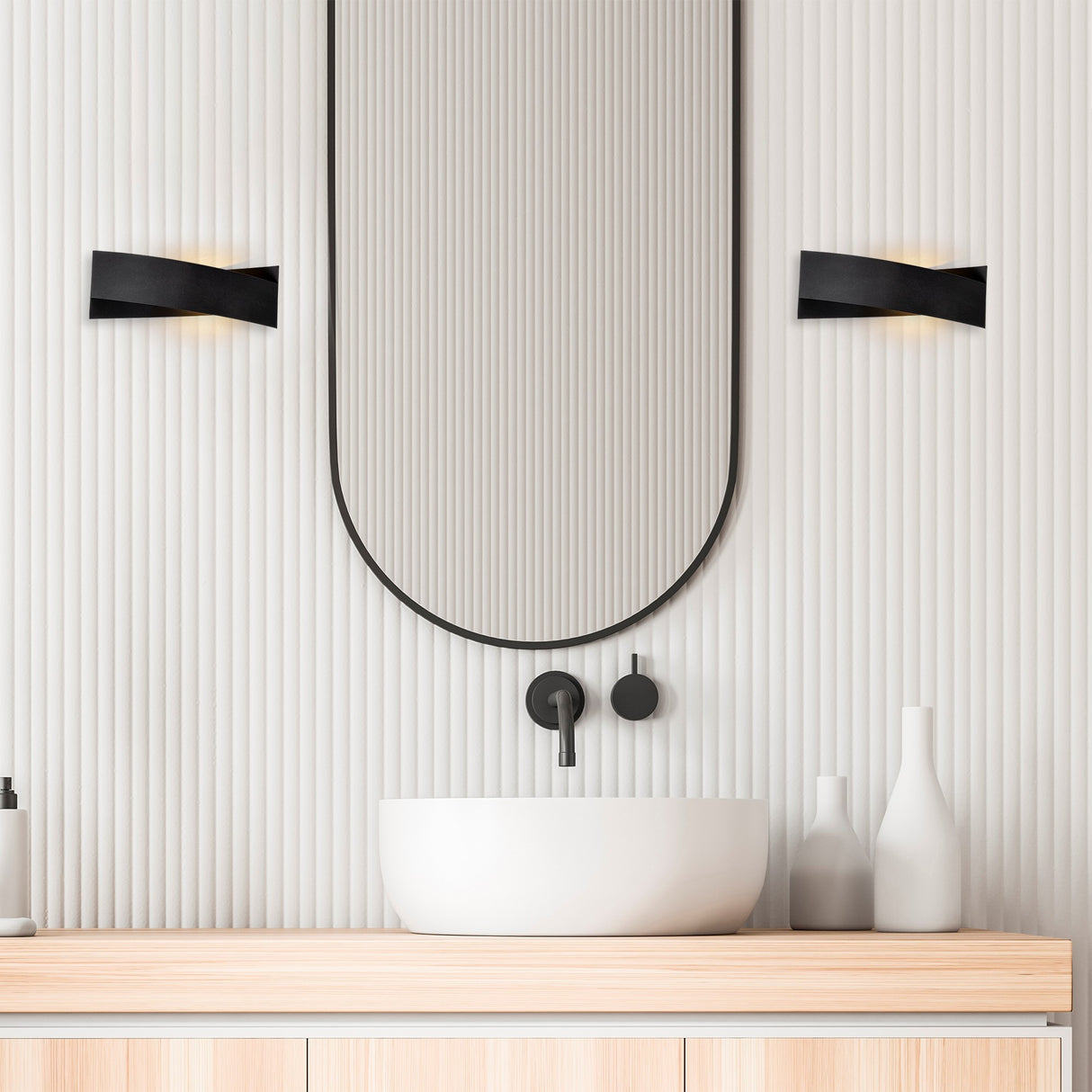 Applique noire en métal Nebula