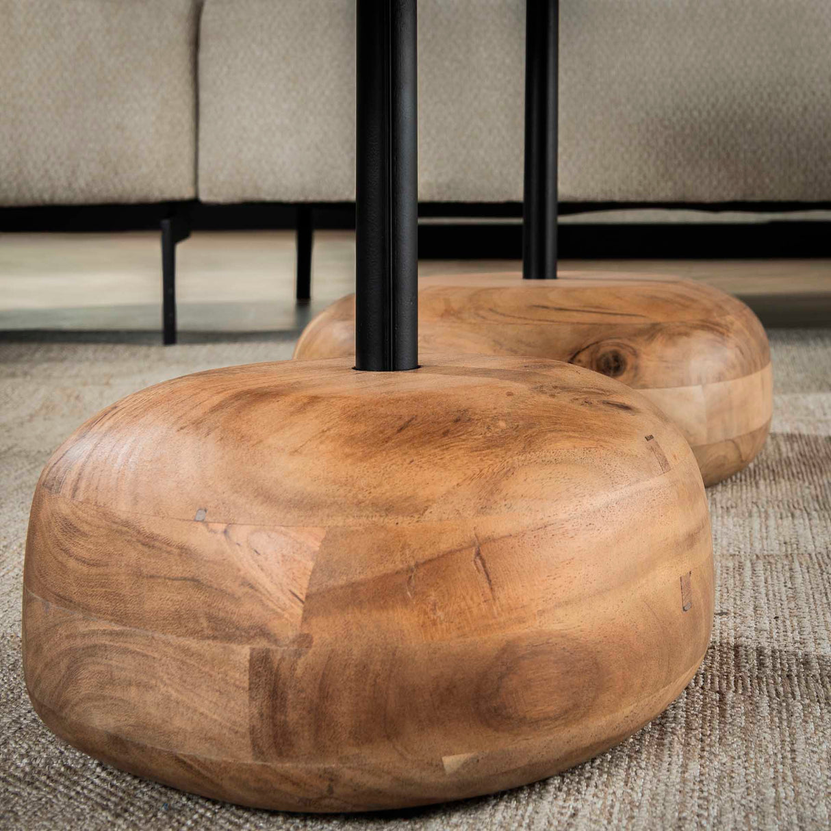 Salontafel set van 2 Mosi Organisch Acaciahout Naturel