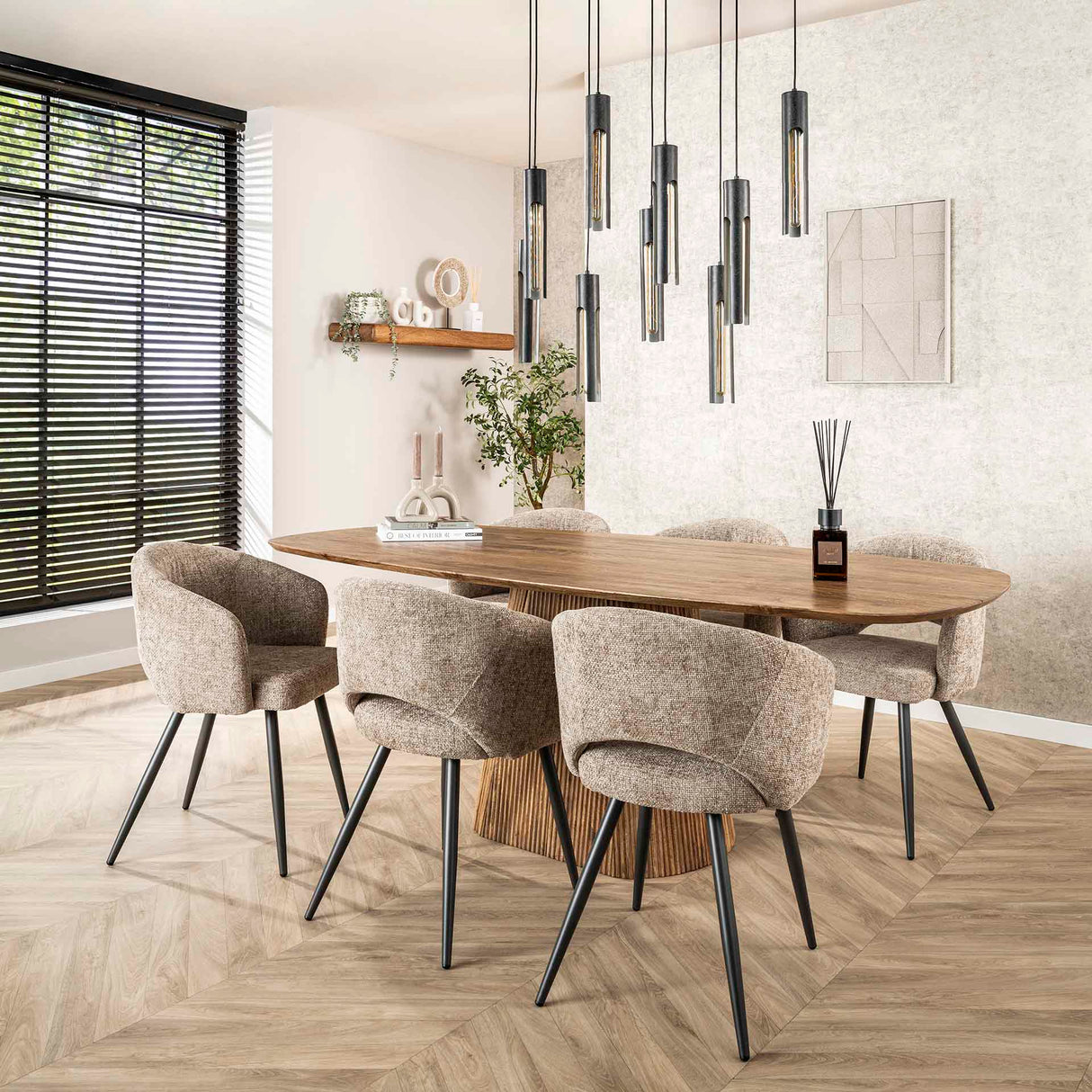 Table à manger Sable 215 cm - Bois de manguier Sable