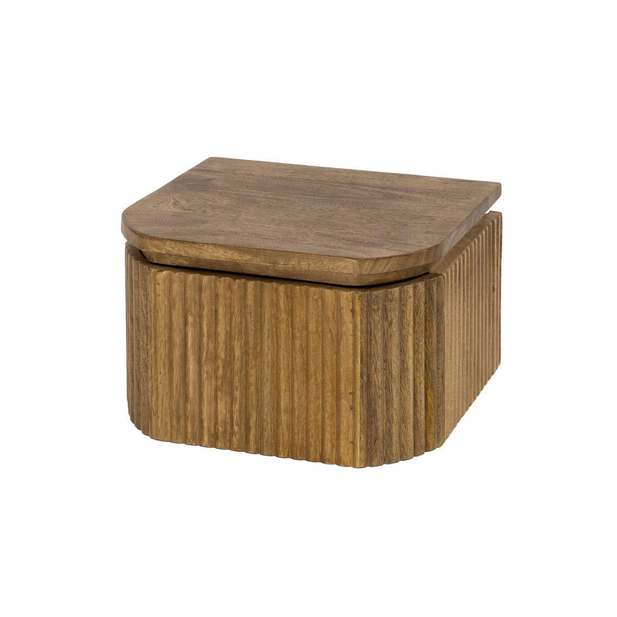 Table de chevet flottant Bois de manguier Sable – 1 tiroir