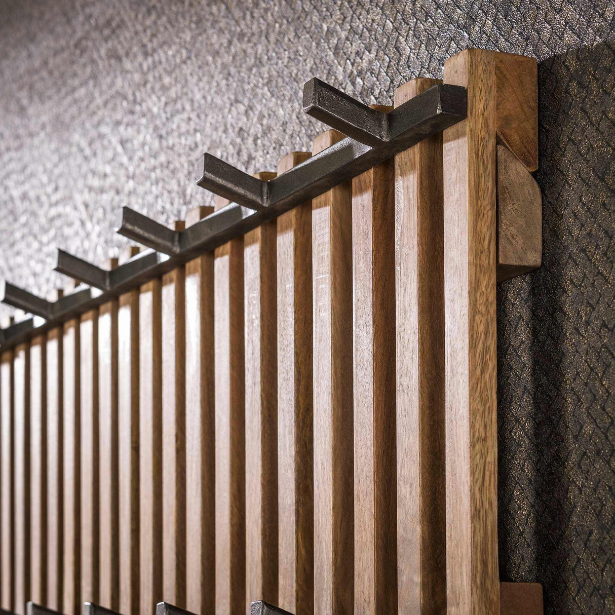 Porte-manteau Vera 13 Crochets Bois de mangue Couleur sable