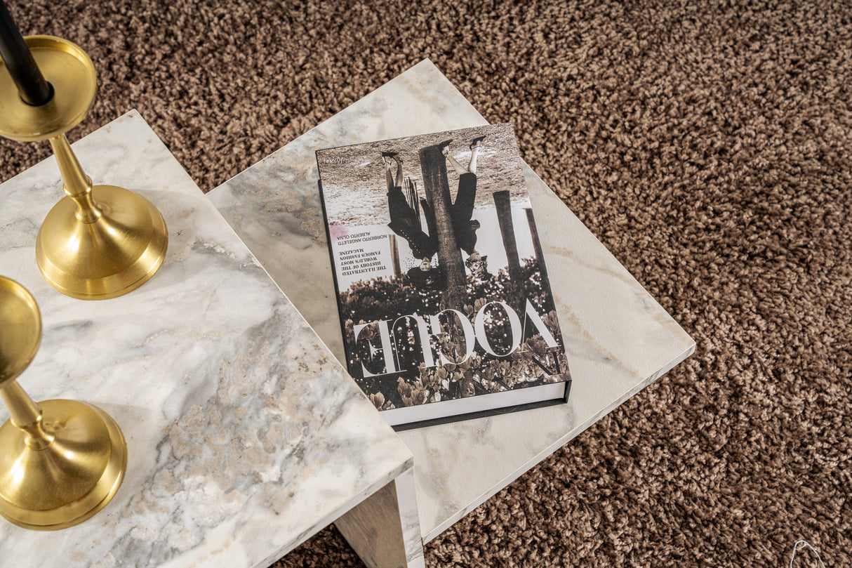 Table basse en mélamine effet marbre Eterna