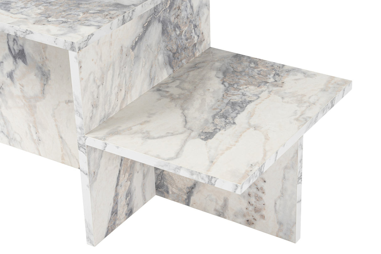 Salontafels - Salontafel Marmer Melamine - 80 x 40 cm - Eterna - Dimehouse