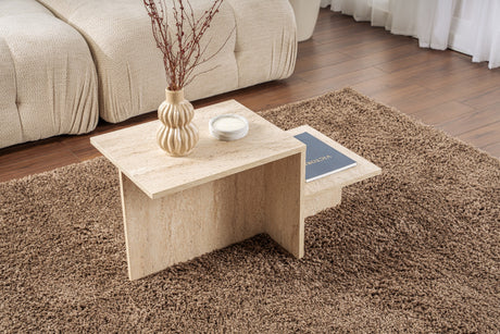 Salontafel Beige Marmerlook Melamine Eterna