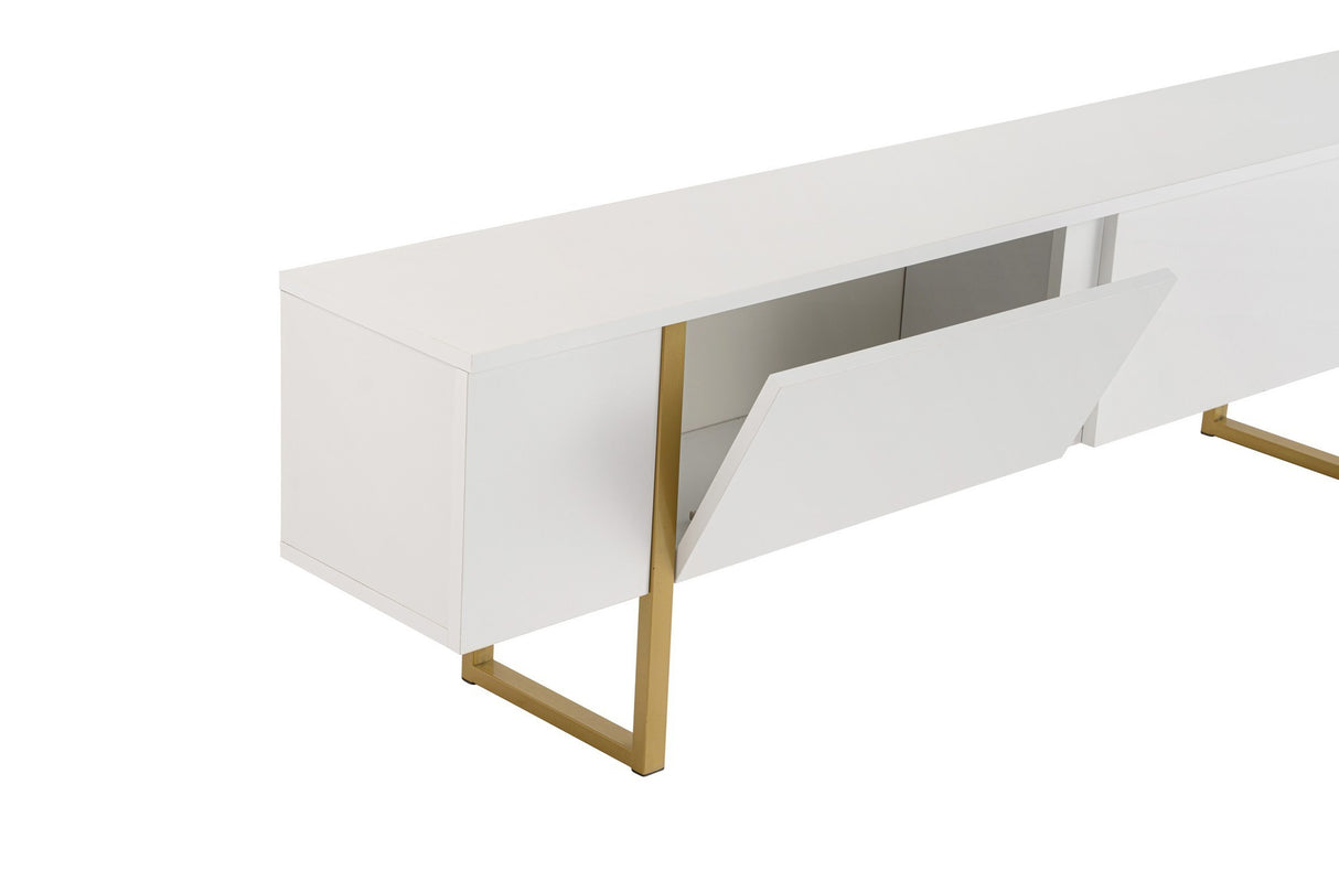 TV Meubels - TV Meubel Wit Melamine Blitz 50x180x29,5 cm - Dimehouse
