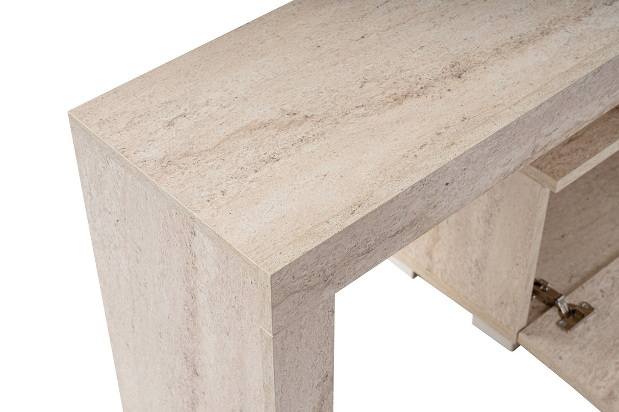 Meuble TV en mélamine beige Vertex 50x180x31,3 cm