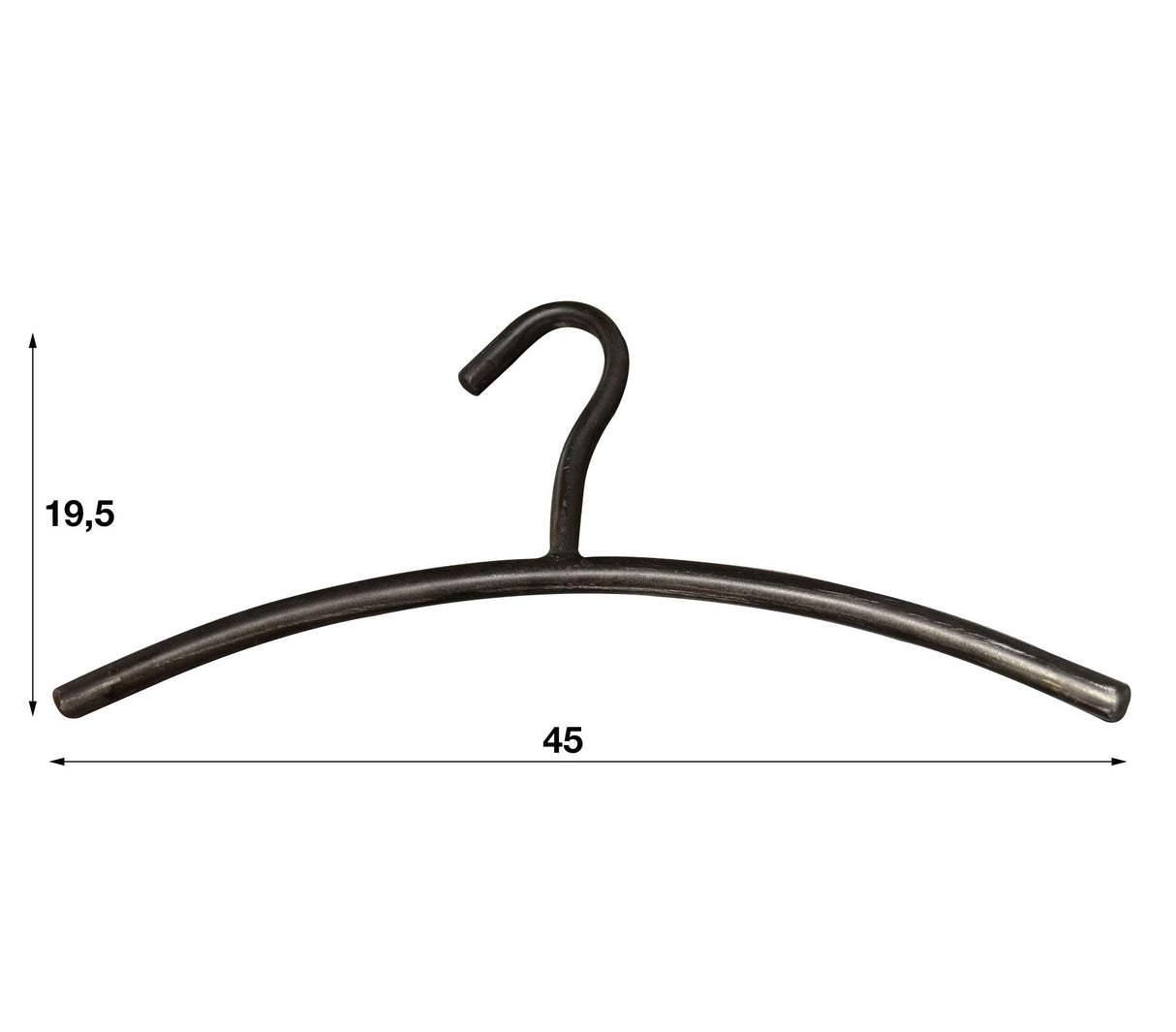 Set de 6 crochets de garde-robe en métal noir