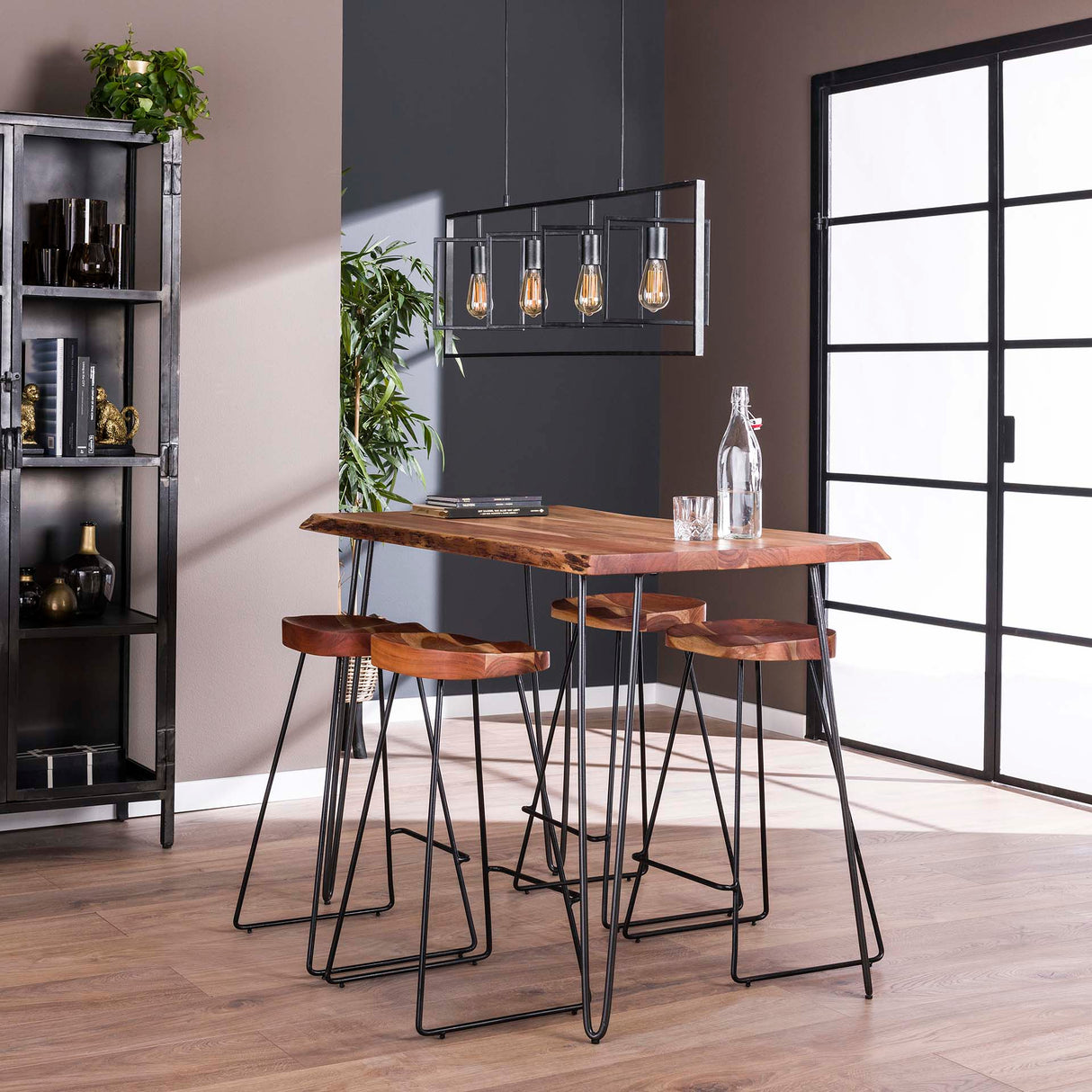 Industriële Bartafel Acaciahout Elin 130 cm