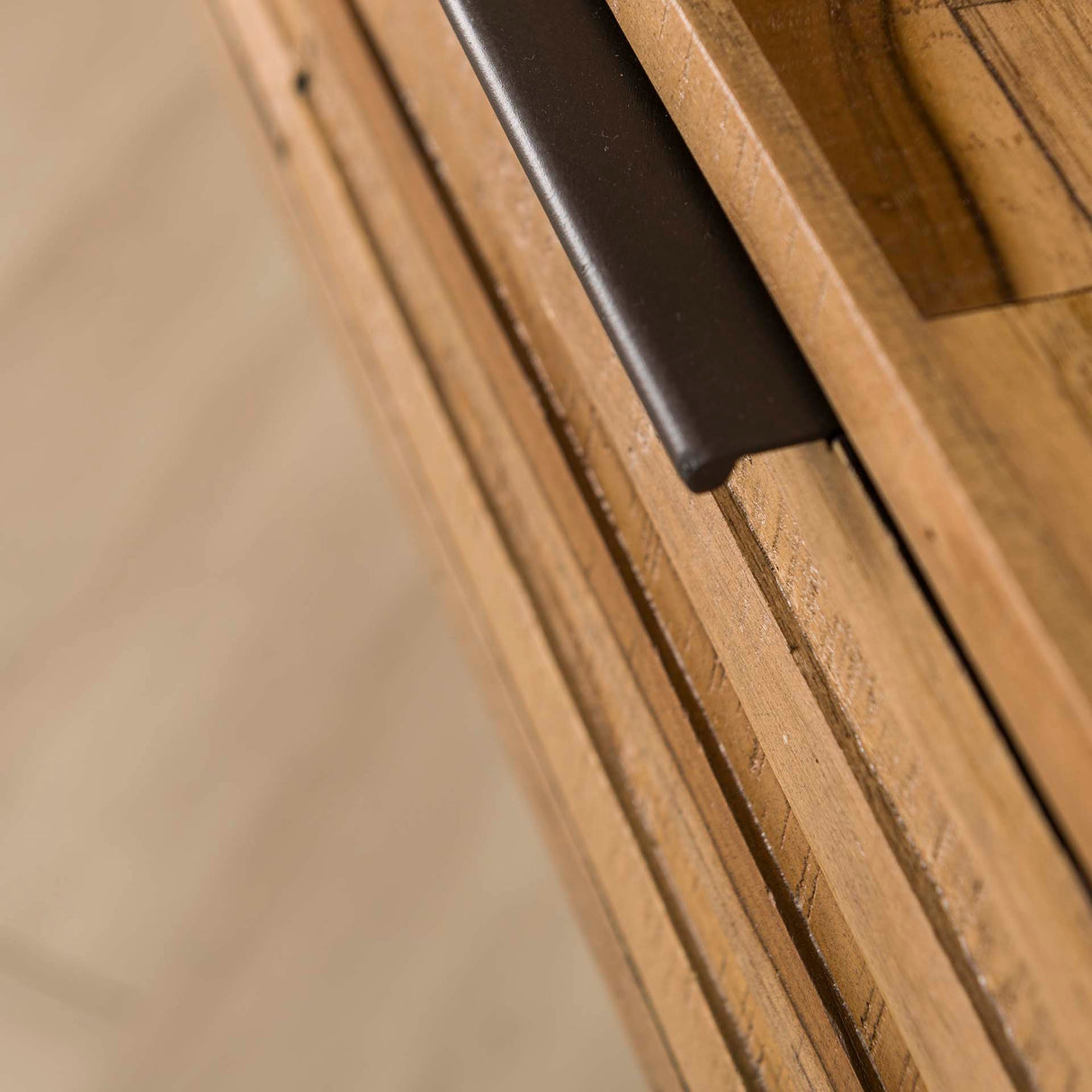 Table de pique-nique Bosco en teck massif, vieilli, 120x30x76 cm