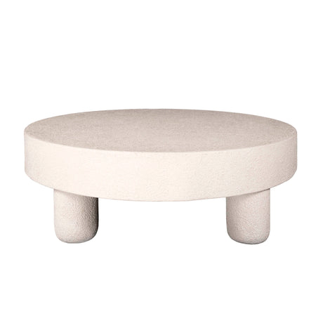 Salontafel Sinan Ø110 cm wit Marmer composiet