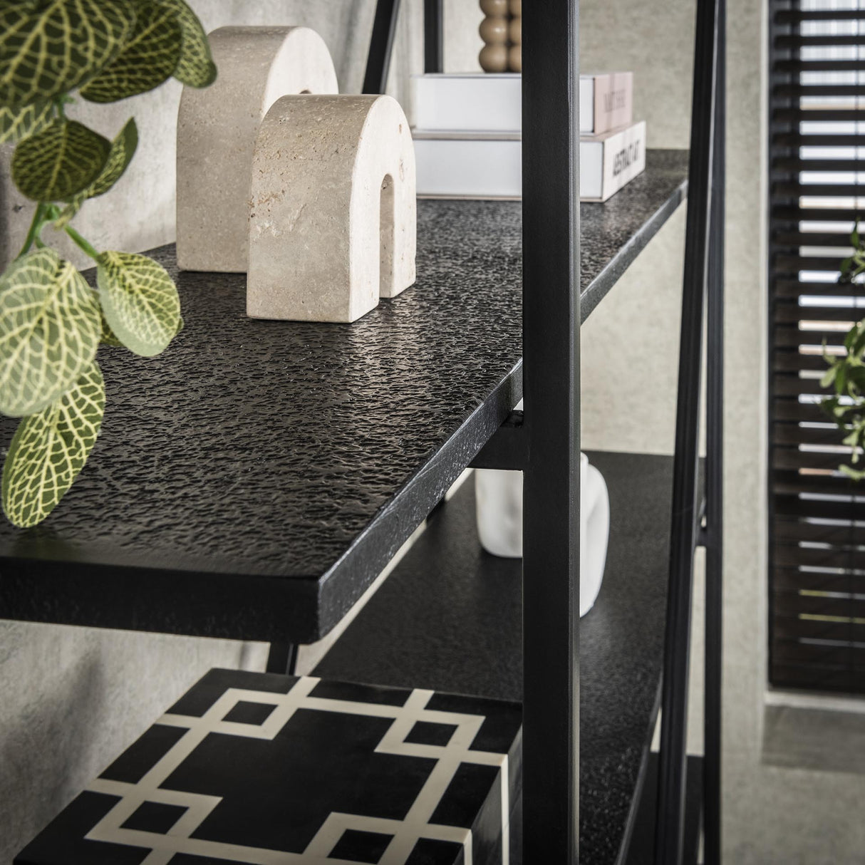 Étagère Loek 5 niveaux Métal Gris 140 cm