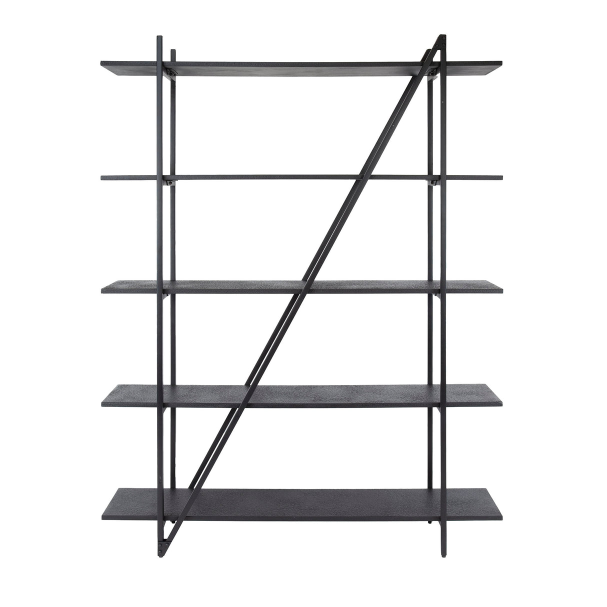 Étagère Loek 5 niveaux Métal Gris 140 cm