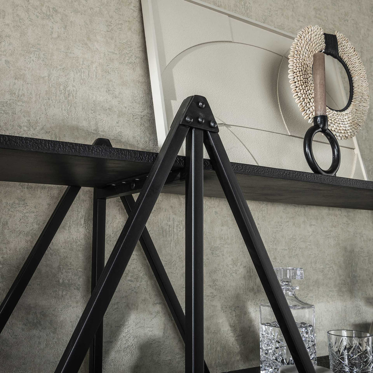 Wandkast Loek 5-laags Metaal Grijs 220 cm