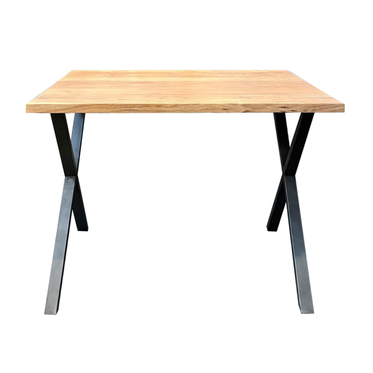 Table de bar industrielle Kevin 140 cm Pied en croix