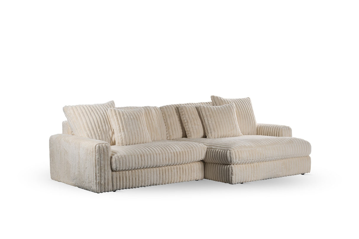 Bank Nia DH Interior Beige Witfoto schuin vooraanzicht