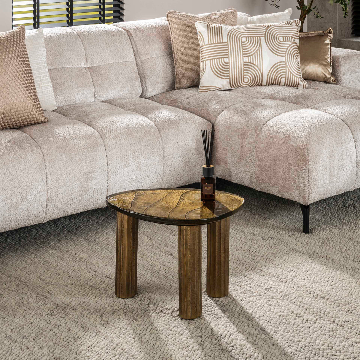 Table basse Nova S - Or Antique 51x37 cm