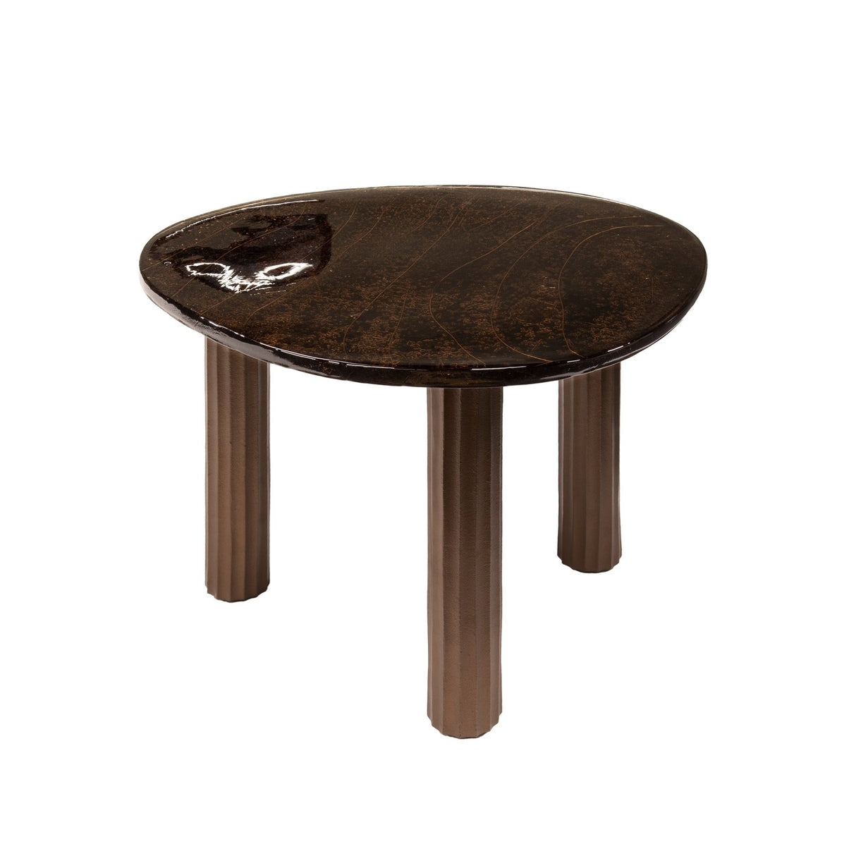 Table basse Vesta L cuivre antique 70x59 cm