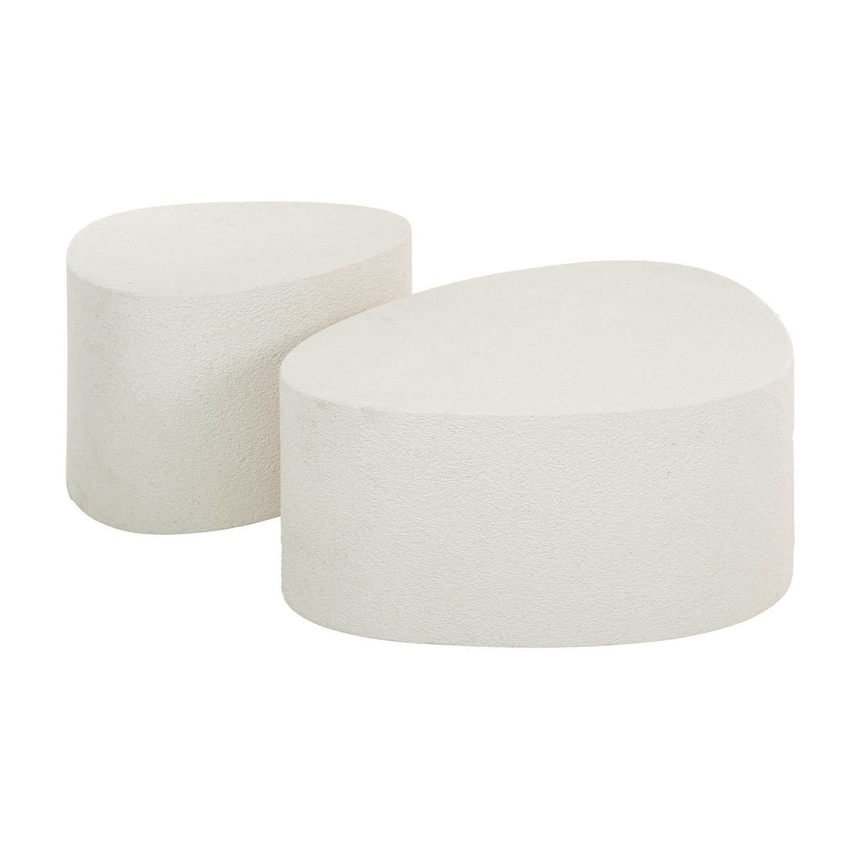 Ensemble de table basse de 2 composites de marbre triangulaire Zaya