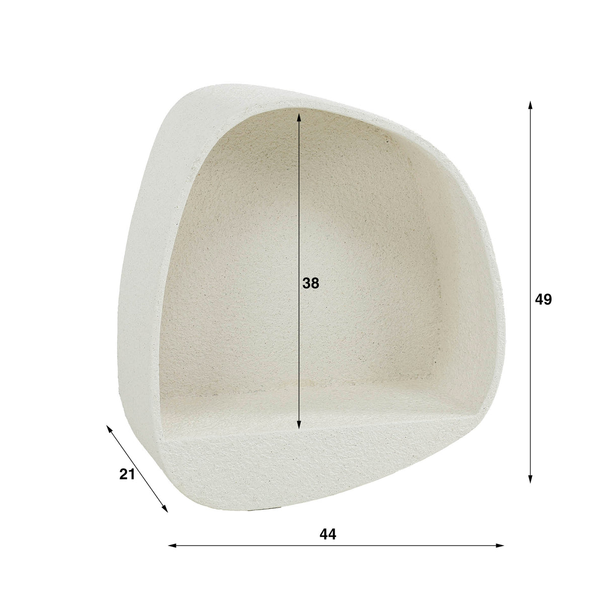 Wandrek Zaya organisch marmer composiet