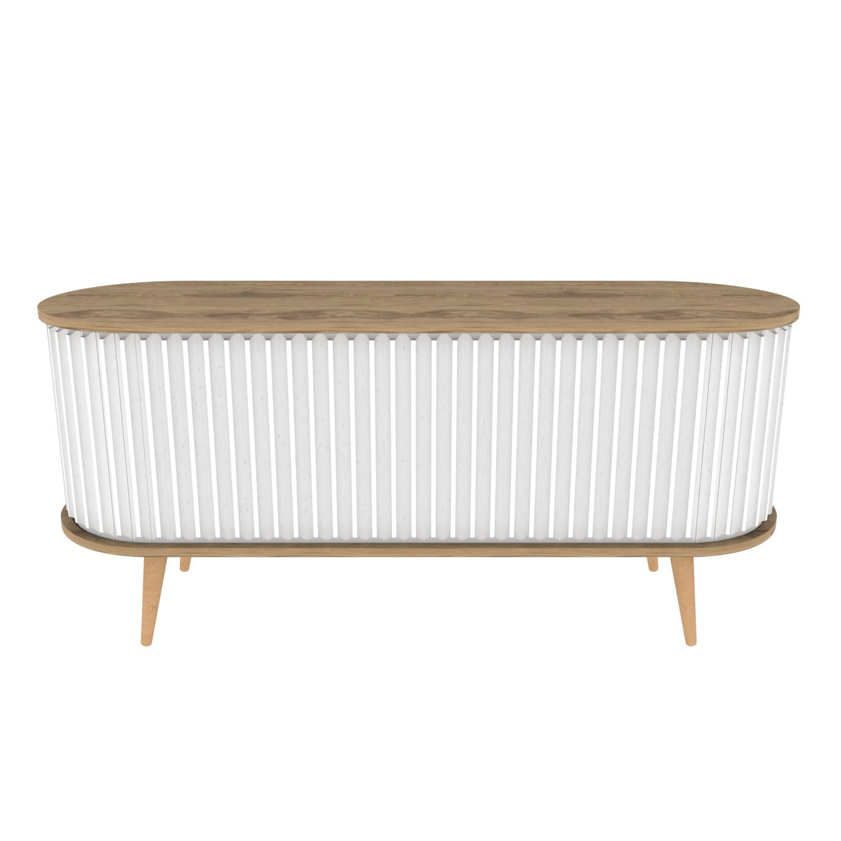 Magasins de meubles TV Oak Mélamine blanche 140x64x43 cm