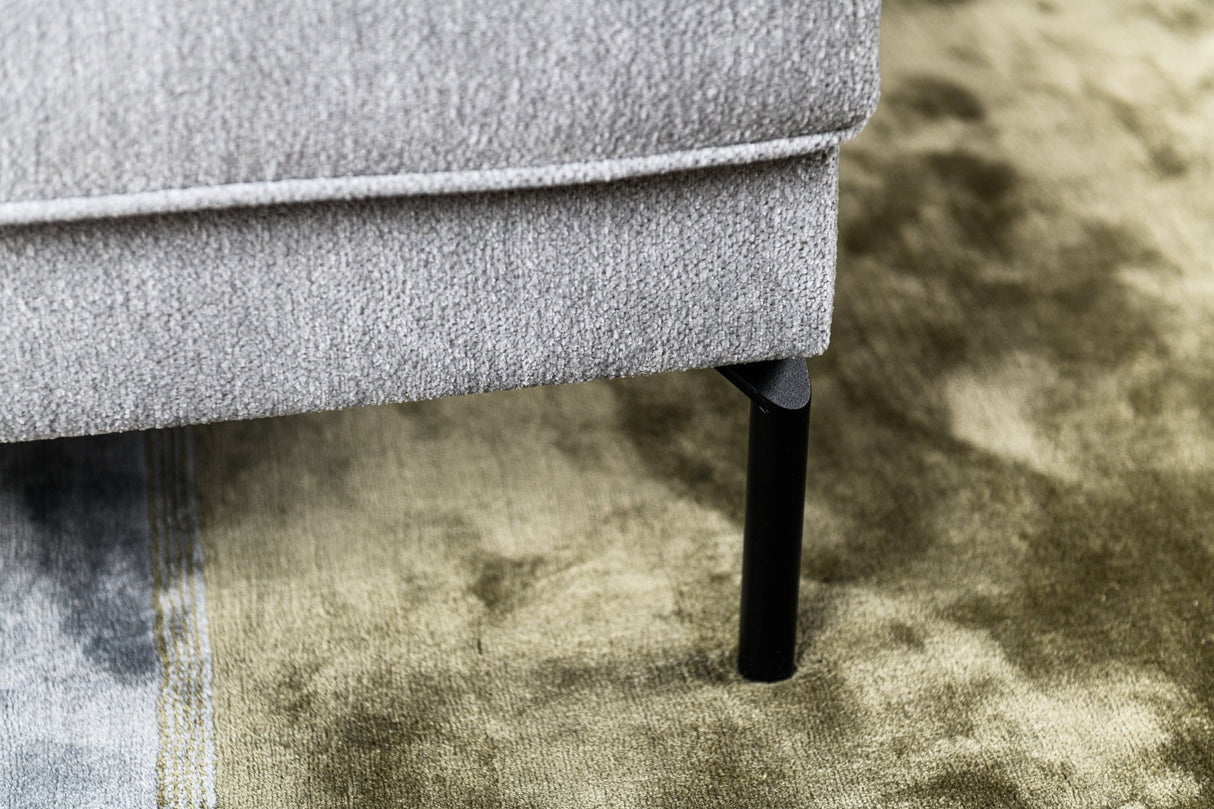 Canapé d'angle Peppin tissu gris clair - gauche