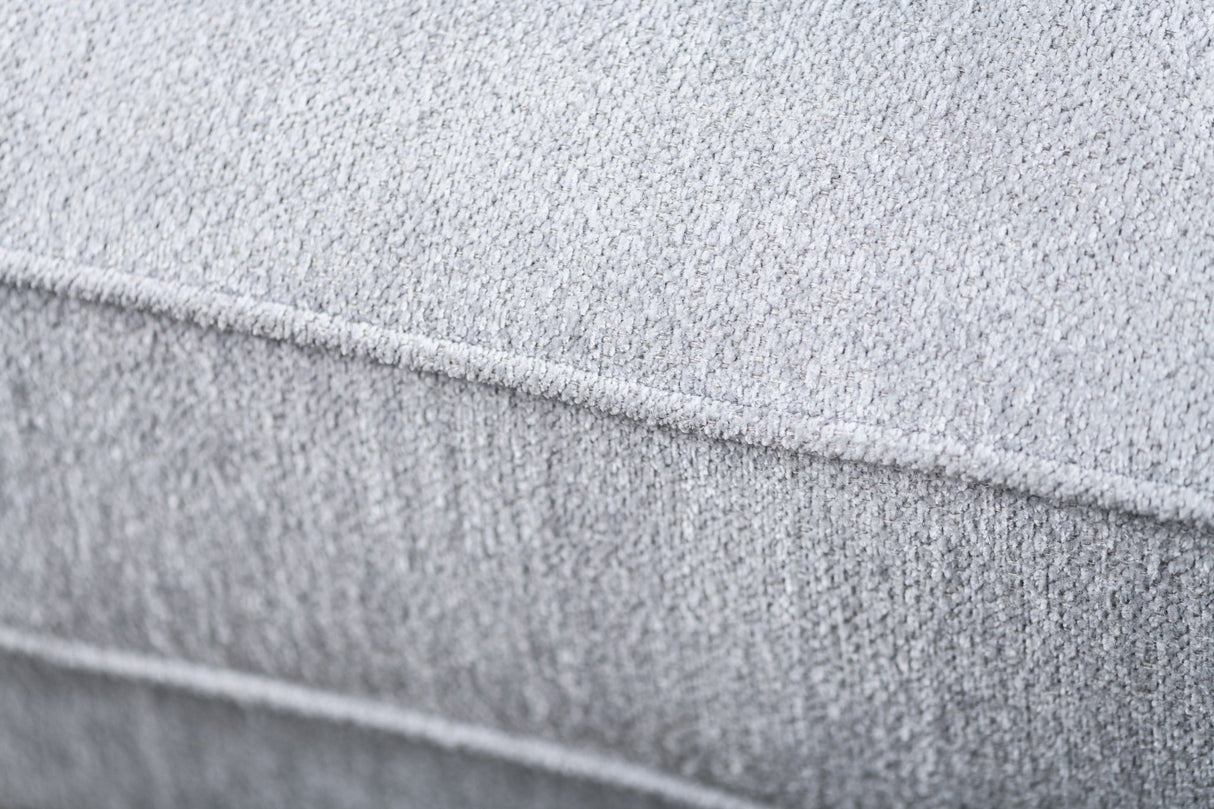 Canapé d'angle Peppin tissu gris clair - droite