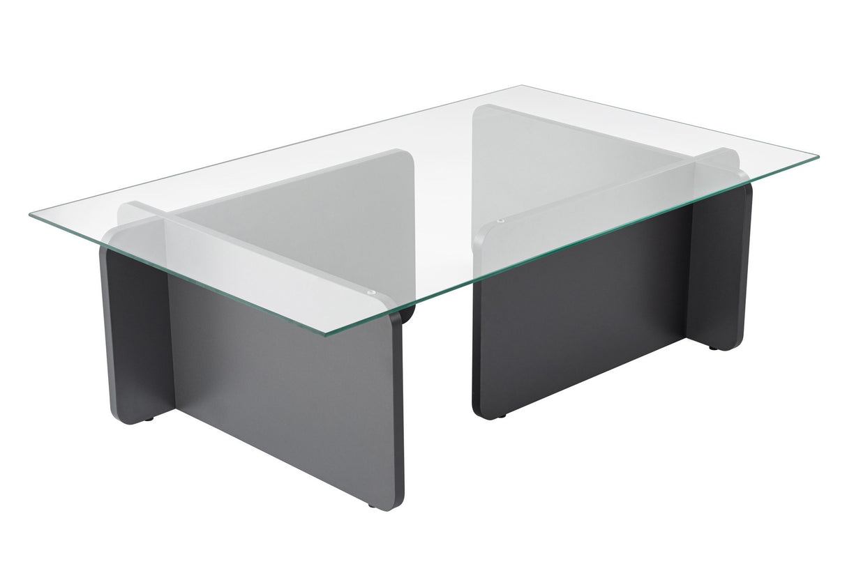 Salontafel Glas Antraciet Opal 105x65 cm