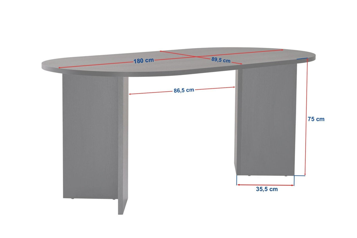Sablin Table à manger Noyer 180x89,5x75 cm Noyer Mélamine