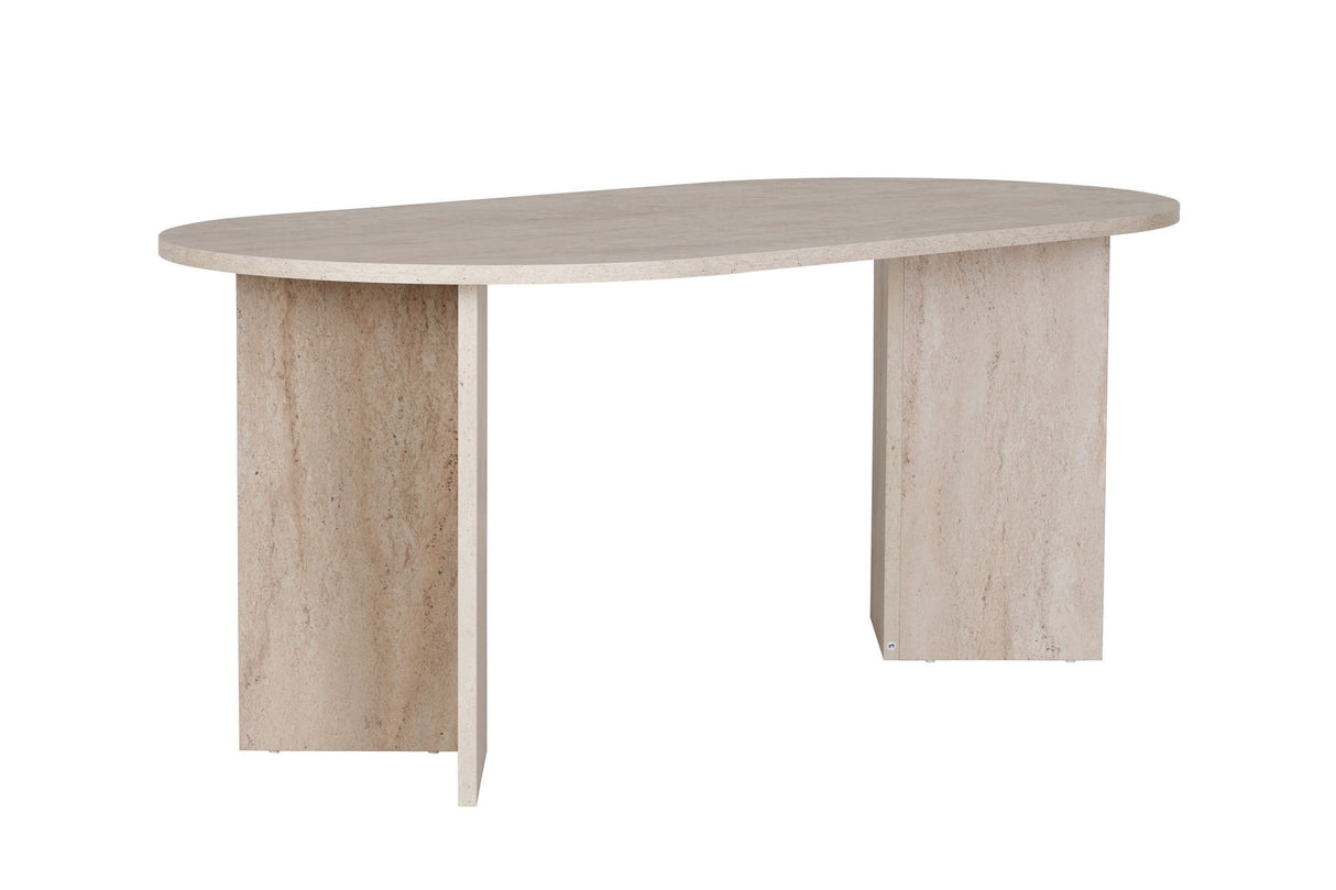 Sablin Eettafel Melamine Travertine 180x89,5x75 cm