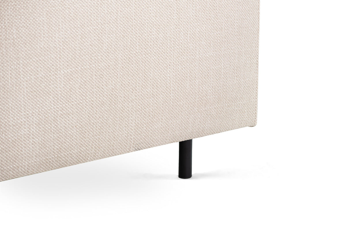 Canapé d'angle Romi tissu beige - droit