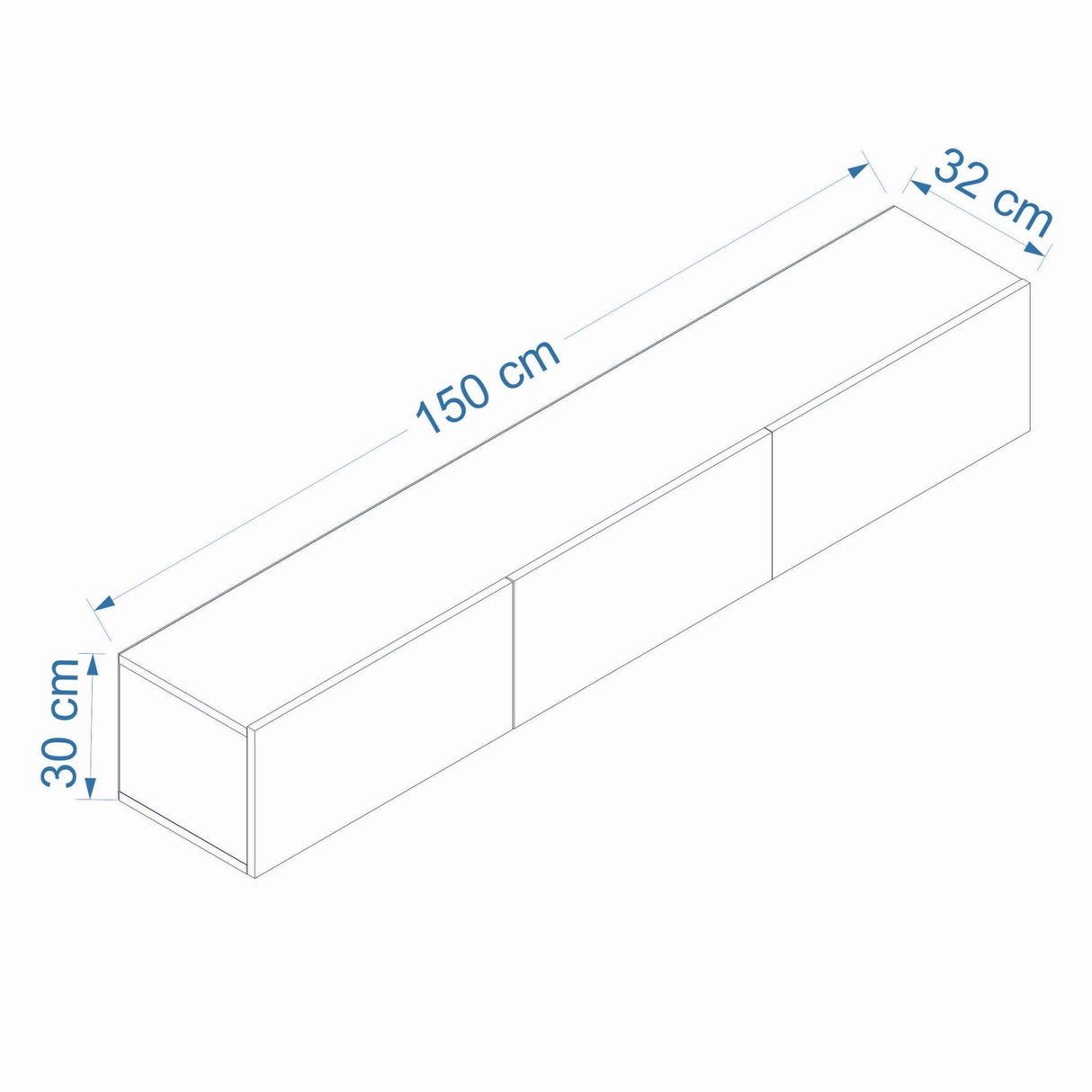 West Wandplank antraciet 150 cm Gemelamineerd hout