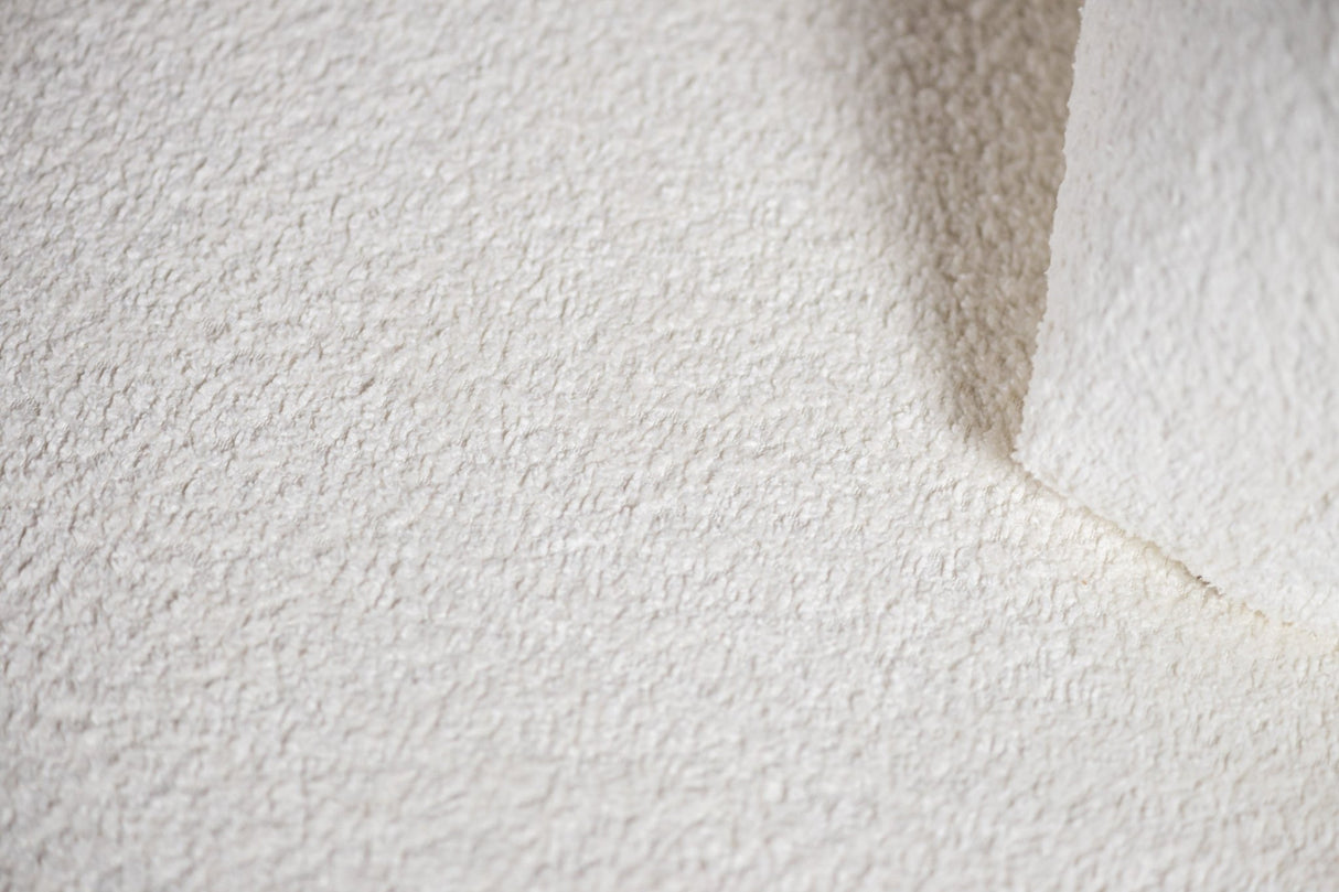 Canapé d'angle à 3 places Niya bouclé blanc