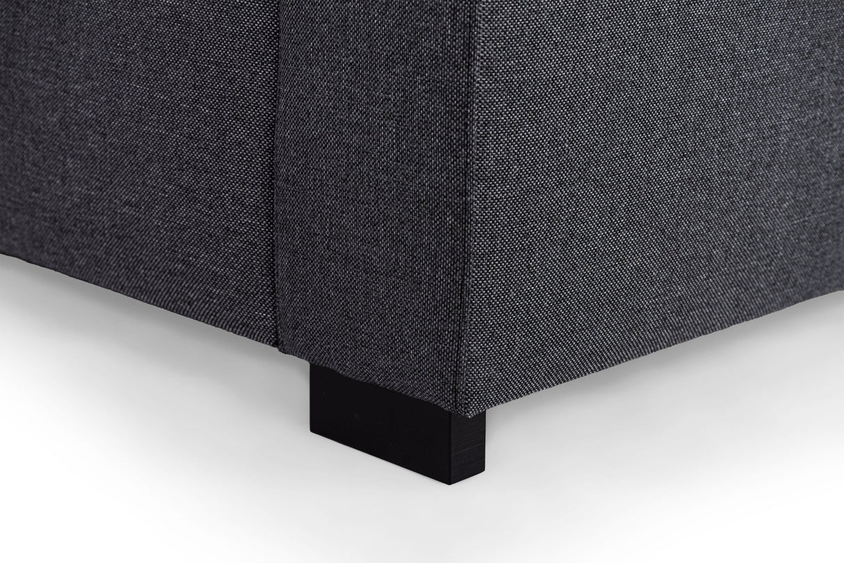 Canapés - Canapé d'angle tissu anthracite - 7 - personnes - 345 x 285 cm - Blake - Dimehouse