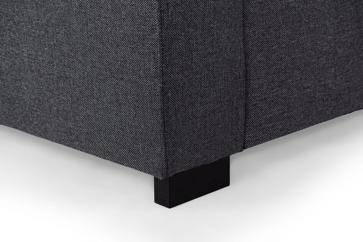 Canapés - Canapé d'angle tissu anthracite - 7 - personnes - 345 x 285 cm - Blake - Dimehouse