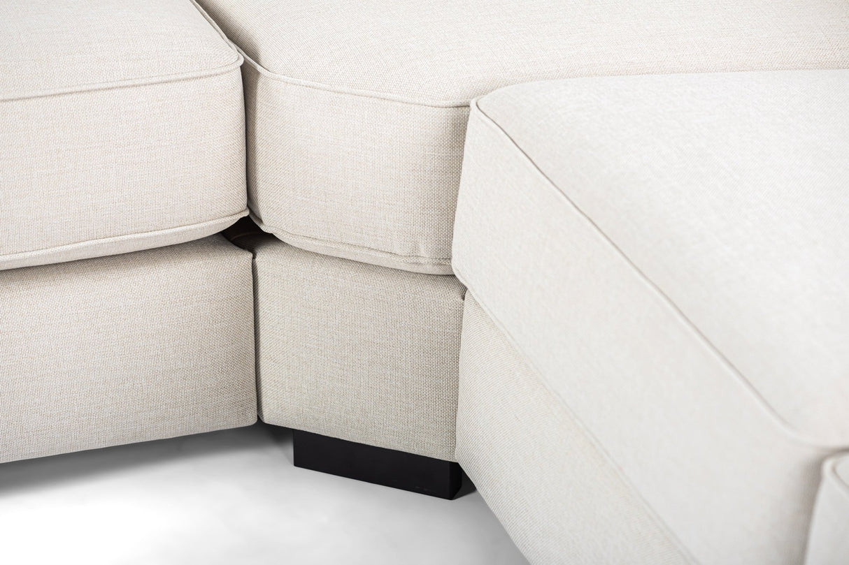 Canapé de coin Lyo tissu beige