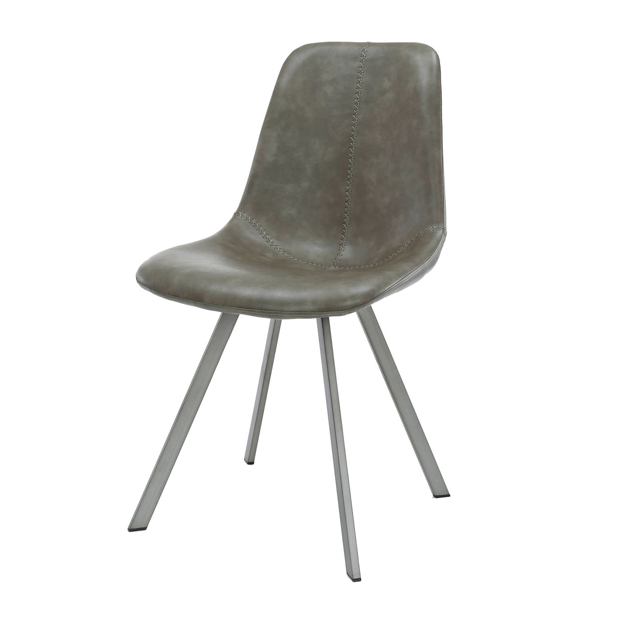 Ensemble de 4 chaises de salle à manger Siena Saddle PU taupe