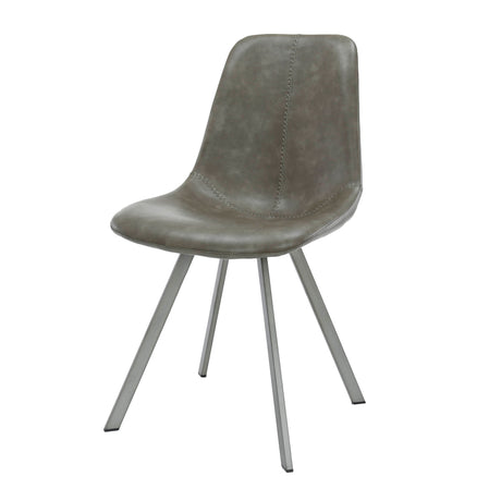 Ensemble de 4 chaises de salle à manger Siena Saddle PU taupe