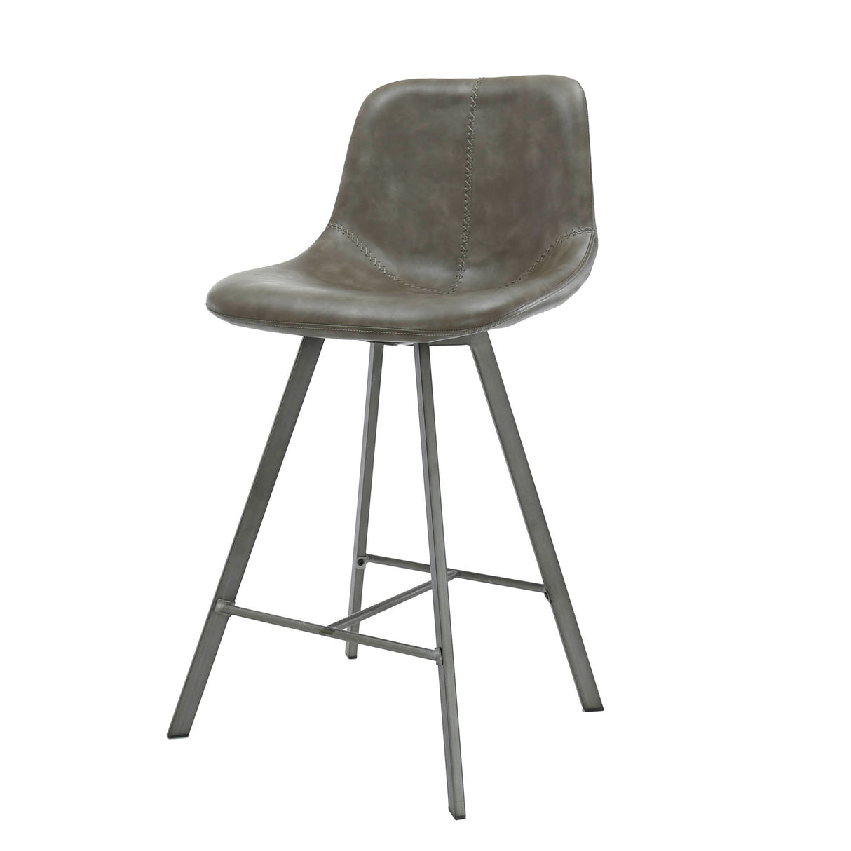Tabouret Siena Taupe Saddle PU Simili Cuir