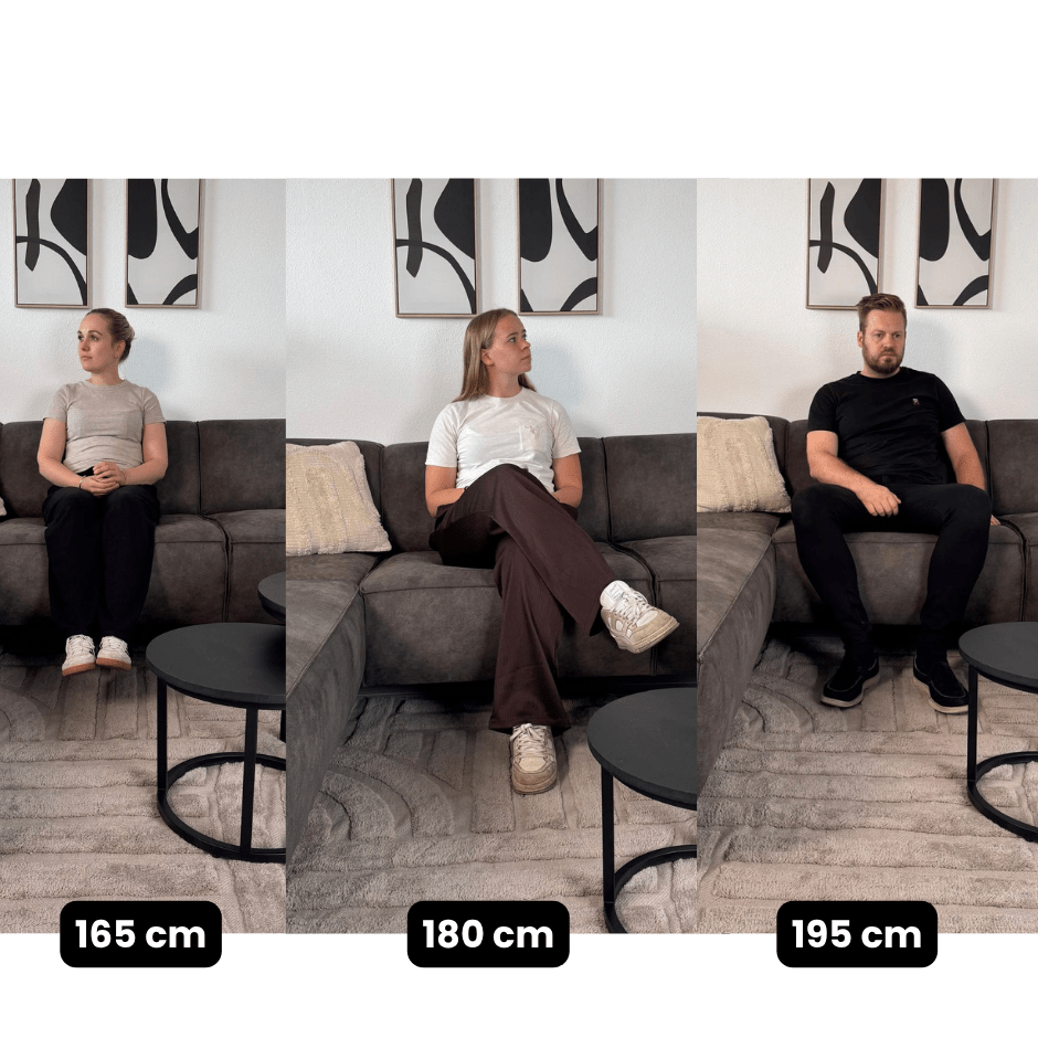 Canapé d'angle industriel en cuir écologique cognac Brisbane - droit