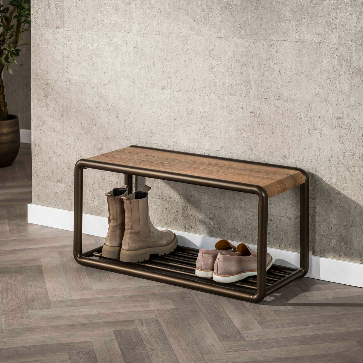 Schoenenbank Senna Drift brown 80x35 cm