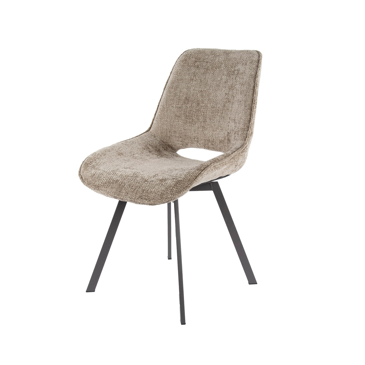 Ensemble de 4 chaises de salle à manger Riviera Rich champagne pivotantes