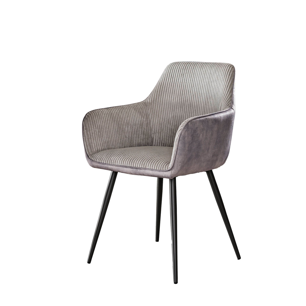 Ensemble de 2 chaises de salle à manger Rivo Rib Rock Argent