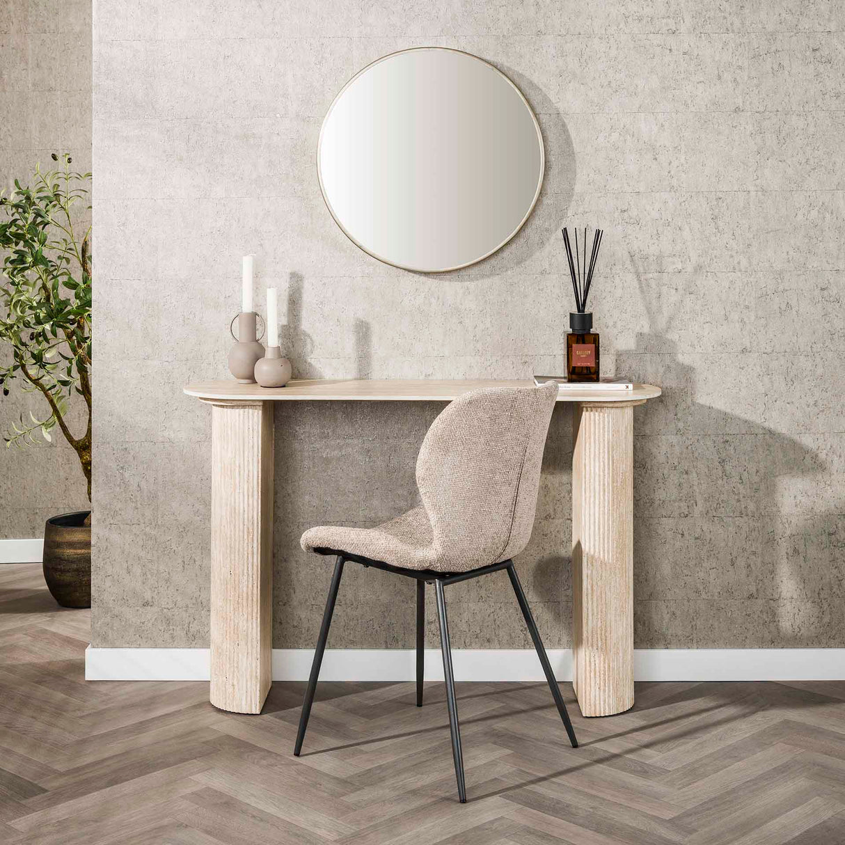 Archon Moderne Kaptafel Keramiek Travertine 120 cm
