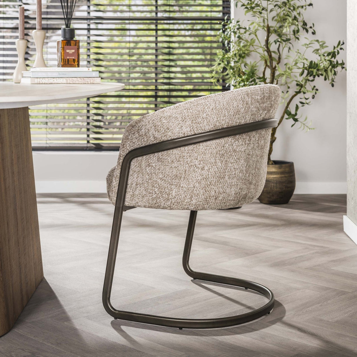 Ensemble de 2 chaises de salle à manger Zandello Hoven sable