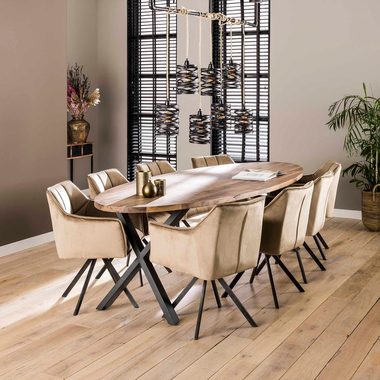 Eetkamerstoel Lino Hoven Champagne Draaibaar