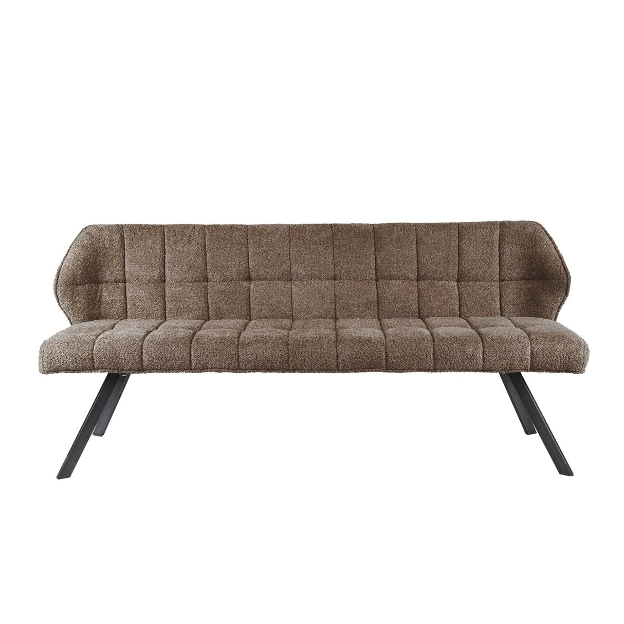 Eetkamerbank Lino Bouclé Stof Taupe 180 cm Geblokt