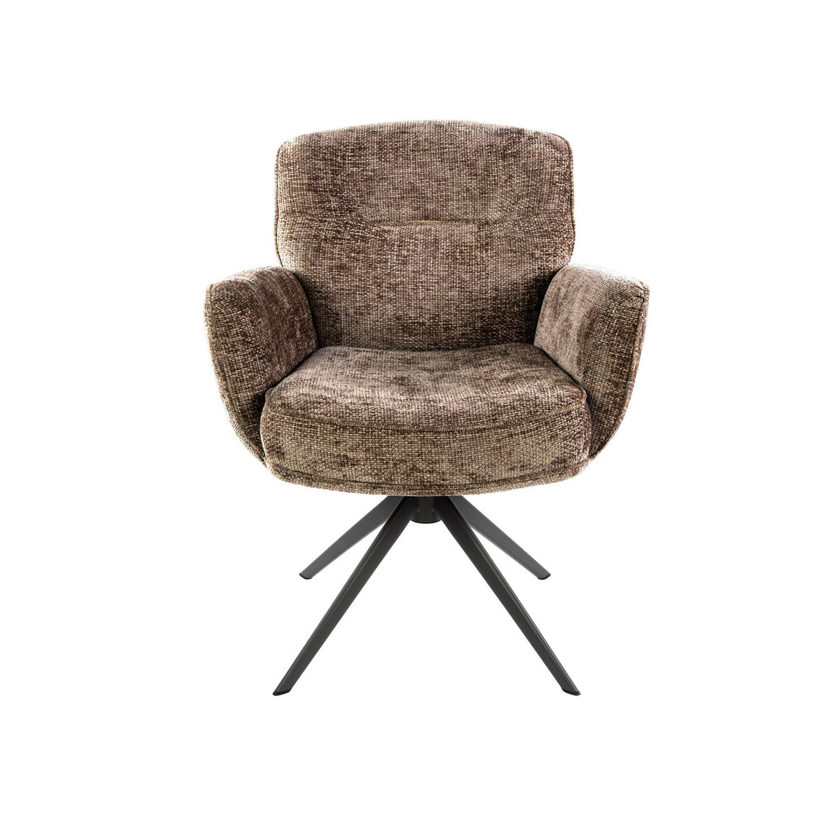 Ensemble de 2 chaises de salle à manger Milano pivotantes Hoven champagne riche